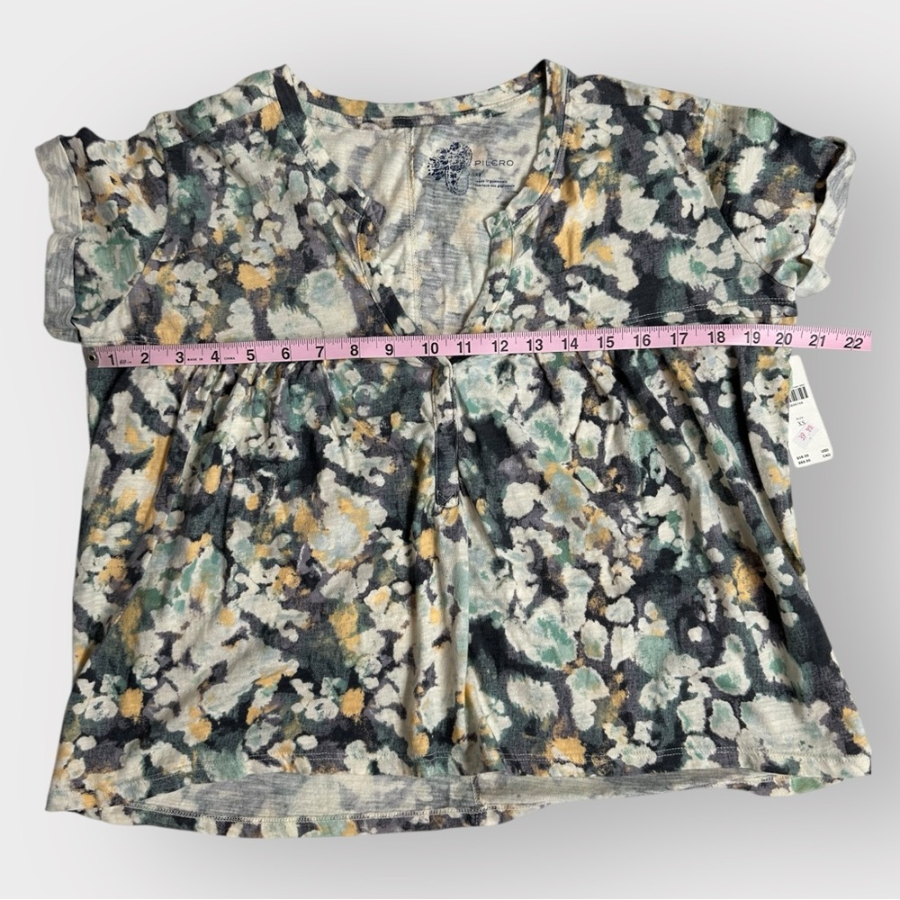 Pilcro, Babydoll Henley Tee, Size  XS - Picture 10 of 14